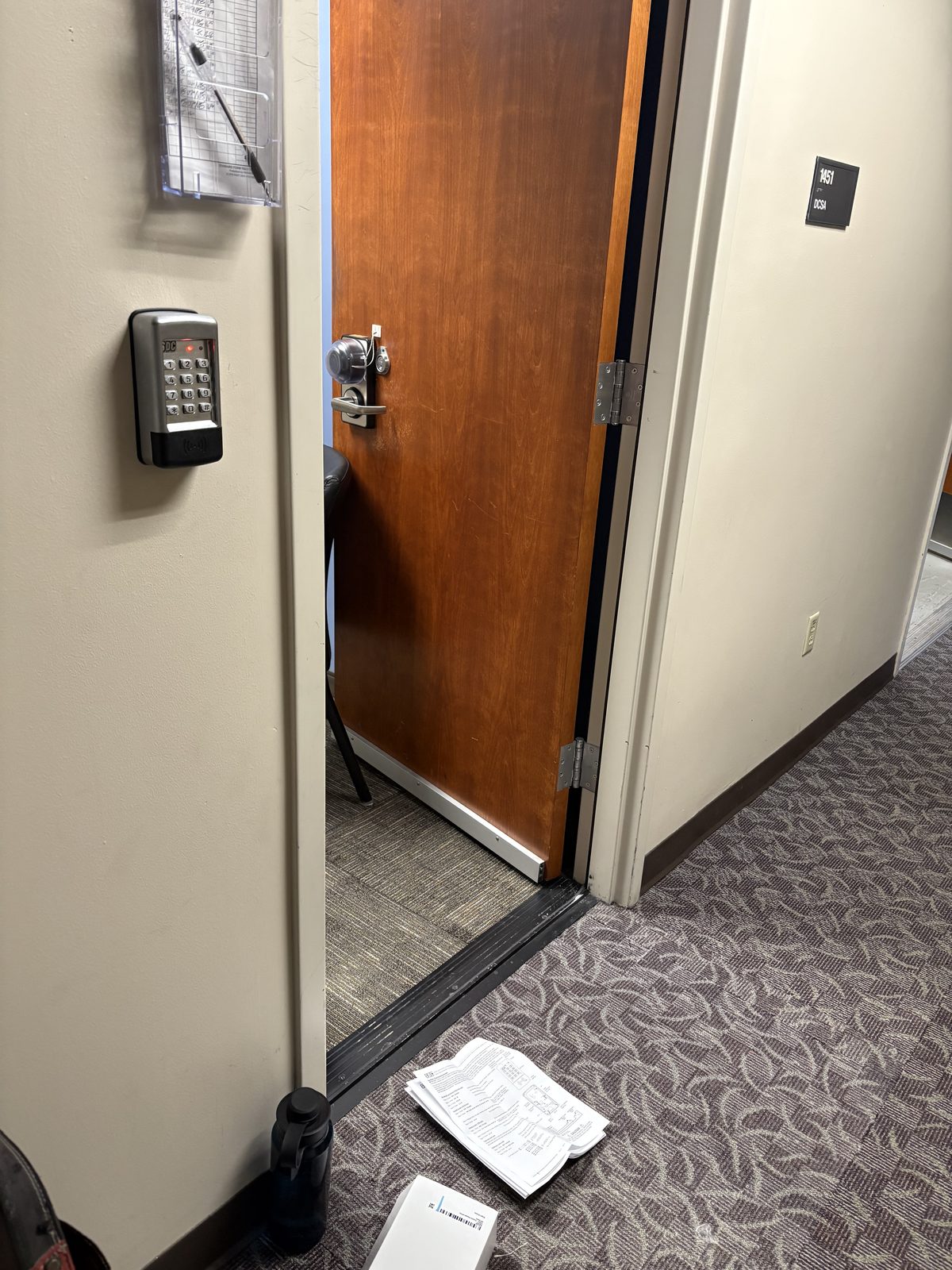 Commercial office keypad access control and smart lock