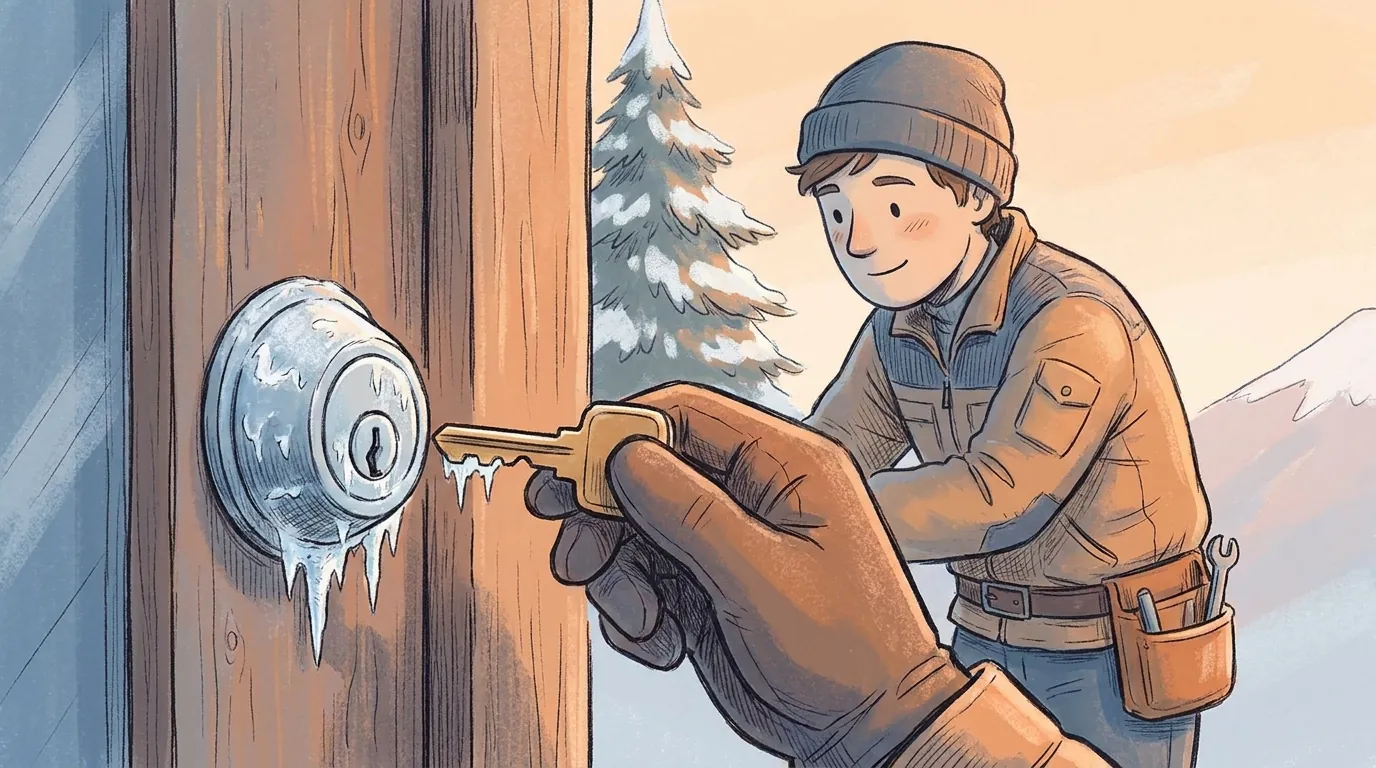 How to Safely Open a Frozen Door Lock in Winter