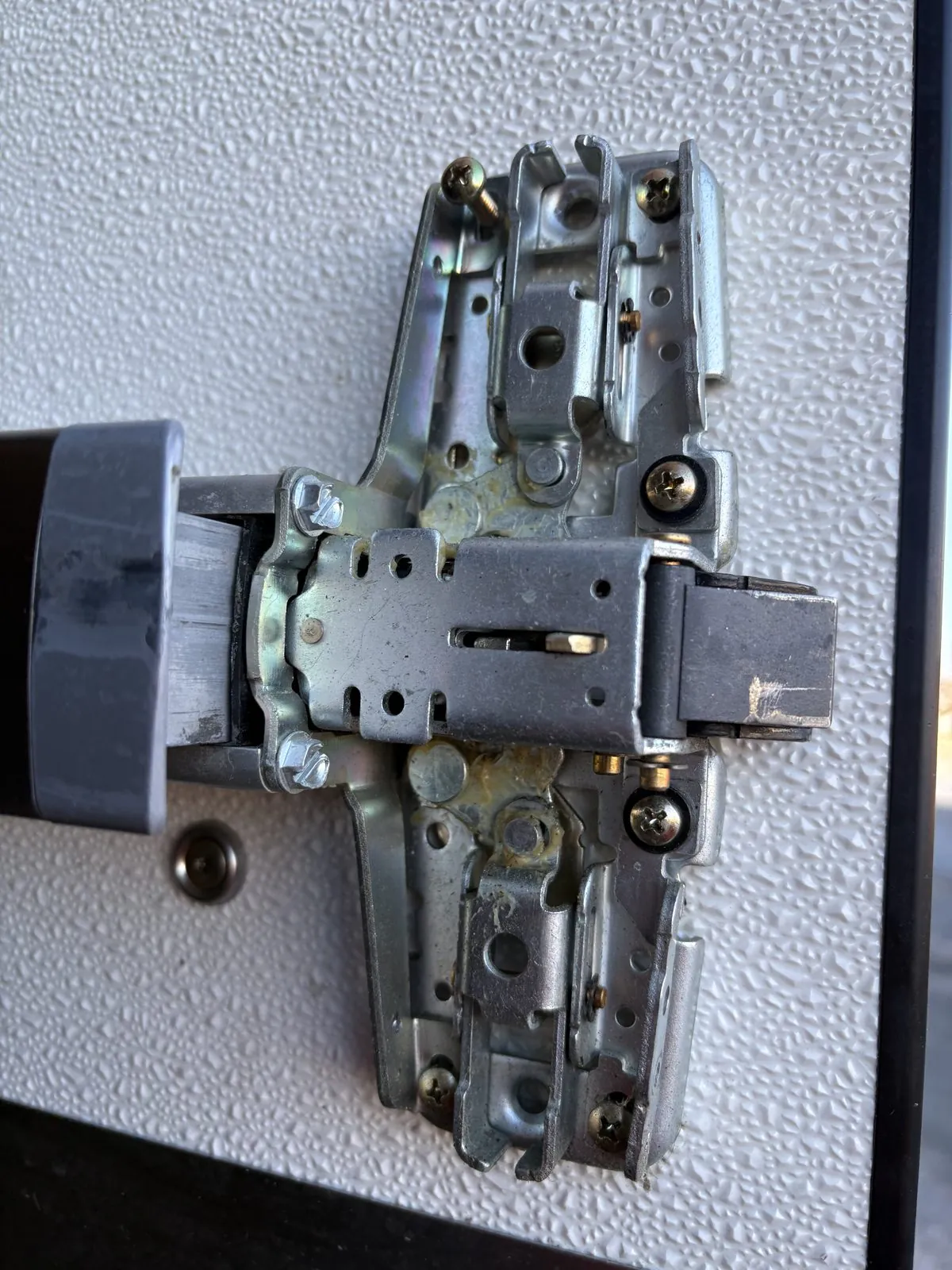 Panic bar and emergency exit hardware installed on a commercial door