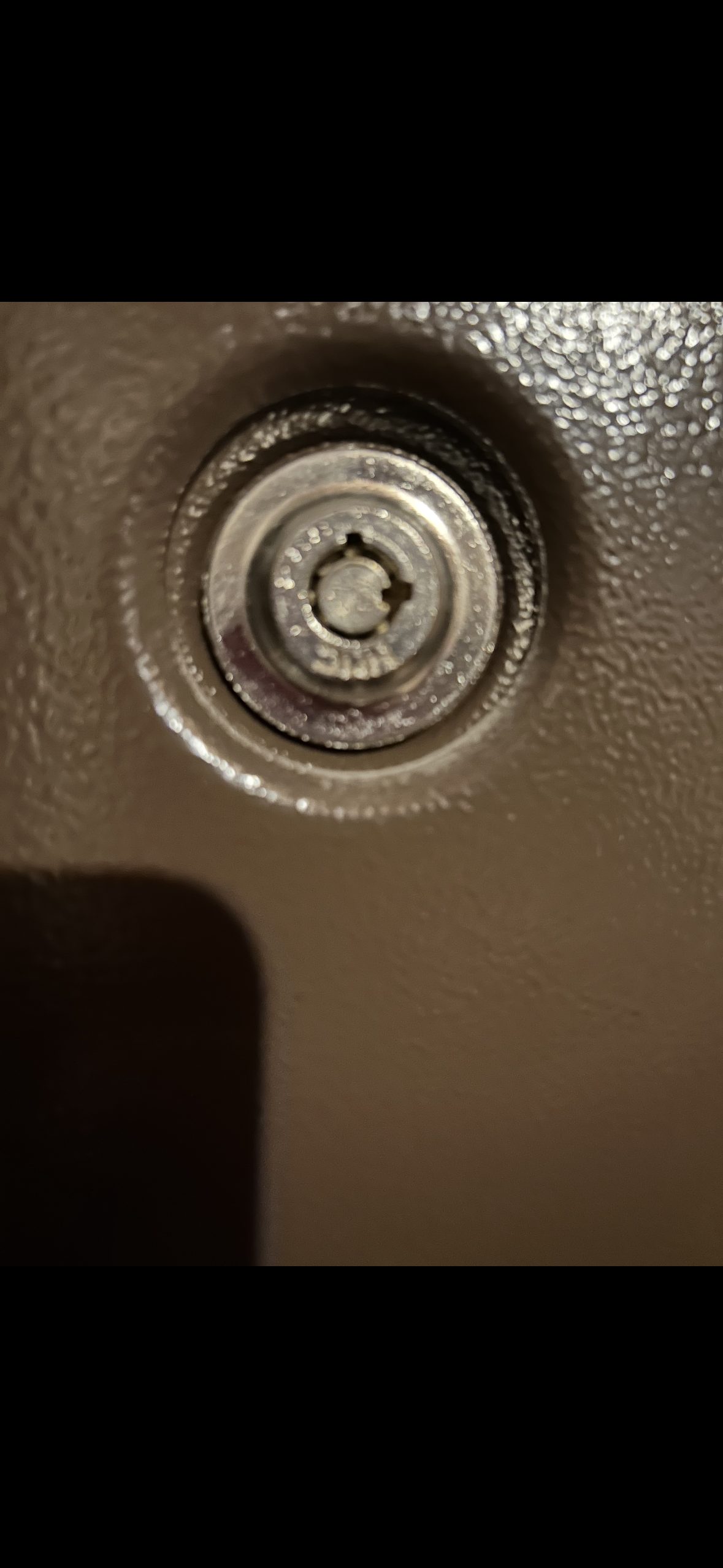 Safe lock cylinder closeup for safe lockout service in Colorado Springs